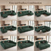 Green Modular Sectional Sofa Featuring Deep Storage