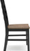 Wildenauer Rustic Armless Dining Chair, Set of 2, Black & Light Brown