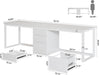 78.7'' 2 Person Computer Desk with 3 Drawers, Extra Long Double Office Desk with Storage, Modern Dual Study Writing Table Workstation for Home Office, White