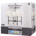 Meadowood 4-Light Chandelier, Matte Black Finish, White Fabric Shades, LED Bulbs Included