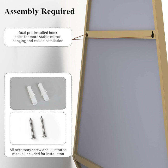 26X20 Inch Bathroom Mirror with Shelf, Irregular Hexagonal Metal Wall Mirrors with Hooks, Bathroom Vanity Mirror Farmhouse, Wall Mounted Mirror Decor for Living Room Bedroom Entryway (Gold)