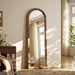 65"X22" Arched Full Length Mirror with Solid Wood Frame, Walnut