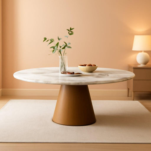 Dining Table, Modern Luxury Dining Room Table for Kitchen, Carrara Gold Rectangular Table with Horse Stainless Steel Base (Bronze Base, 59 In)