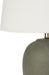 Home 23" Olive Green Ceramic Pot Table Lamp for Bedroom, Living Room, Dining Office, with White Tapered Drum Shade