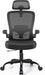 Office Chair, Desk Chair with Adjustable Lumbar Support, Ergonomic Computer Chair with High Back and Armrest, Adjustable Height Gaming Chair Home Office Swivel Chair(Black)