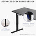 Electric 71 X 30 in Standing Desk, Memory Height Adjustment, 1B Series, Dark Gray Top Black Frame, DESK - KIT - 1B7G - ShipItFurniture