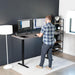 Electric 71 X 30 in Standing Desk, Memory Height Adjustment, 1B Series, Dark Gray Top Black Frame, DESK - KIT - 1B7G - ShipItFurniture
