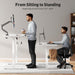 Electric Adjustable Height Standing Desk with Rolling Wheels - ShipItFurniture