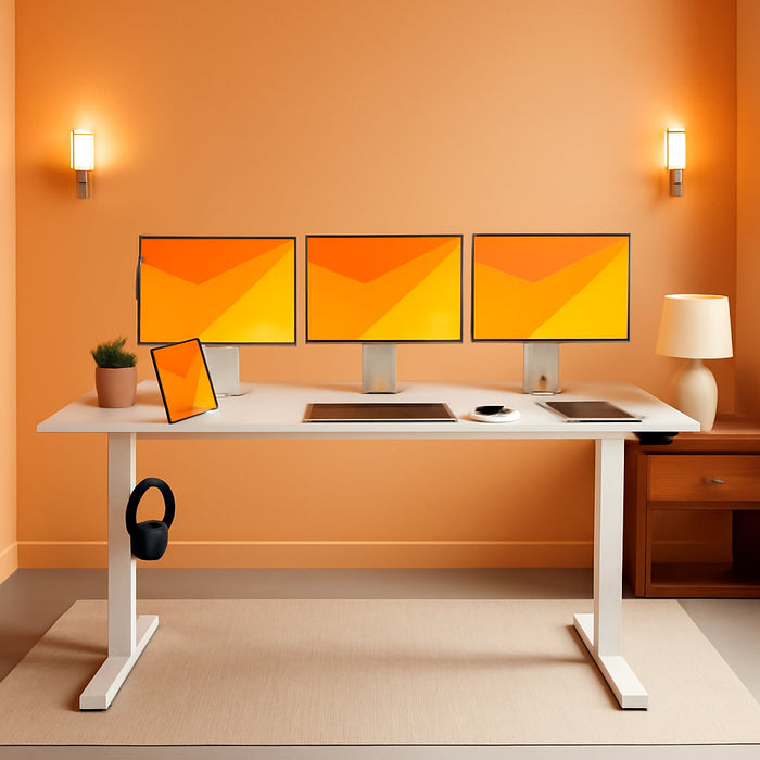 Electric Adjustable Height Standing Desk with Rolling Wheels - ShipItFurniture