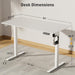 Electric Adjustable Height Standing Desk with Rolling Wheels - ShipItFurniture