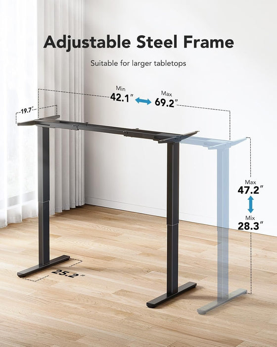 Electric Height Adjustable Desk Frame with Dual Motors - ShipItFurniture