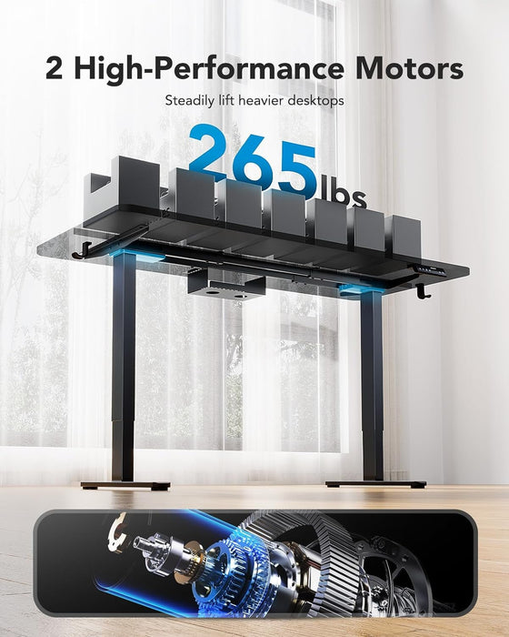 Electric Height Adjustable Desk Frame with Dual Motors - ShipItFurniture
