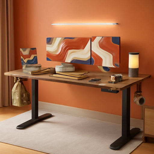 Electric Height Adjustable Standing Desk with Casters - ShipItFurniture