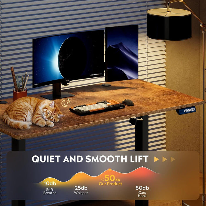 Electric Height Adjustable Standing Desk with Phone Holder - ShipItFurniture