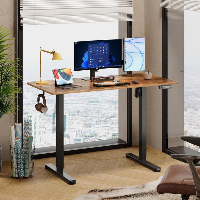 Electric Height Adjustable Standing Desk with Phone Holder - ShipItFurniture