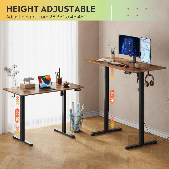 Electric Height Adjustable Standing Desk with Phone Holder - ShipItFurniture
