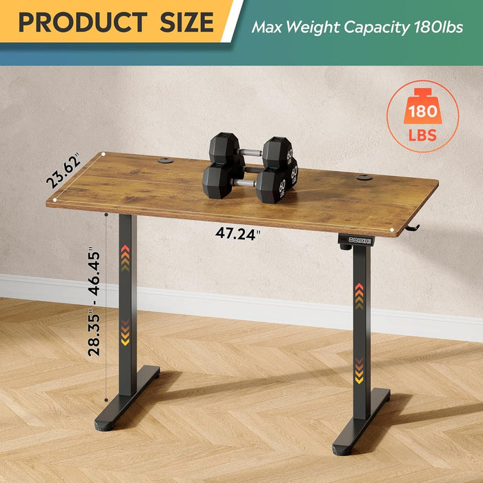 Electric Height Adjustable Standing Desk with Phone Holder - ShipItFurniture