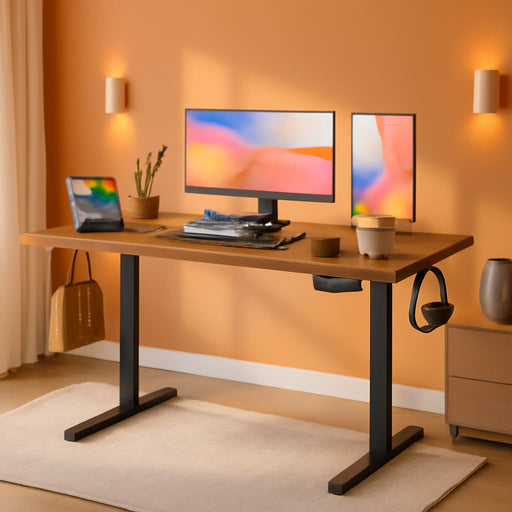 Electric Height Adjustable Standing Desk with Phone Holder - ShipItFurniture