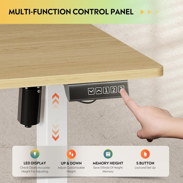 Electric Height Adjustable Standing Desk with Phone Holder - ShipItFurniture