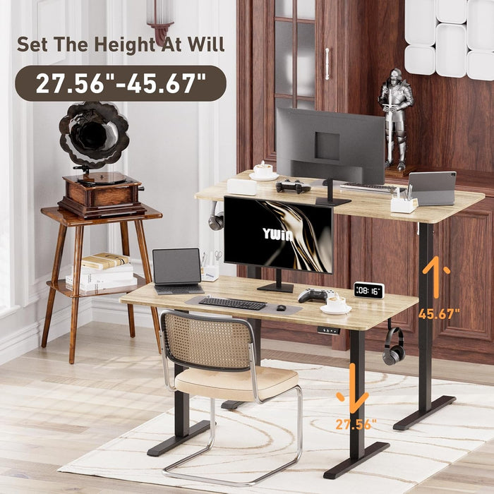 Electric Height Adjustable Standing Desk with Wheels - ShipItFurniture