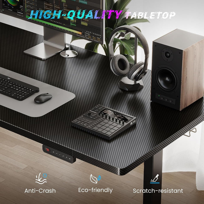 Electric Standing Desk Adjustable - 48 X 24 Inch Sit Stand up Desk with Cable Management - 3 Memory Preset Adjustable Height Table - ShipItFurniture