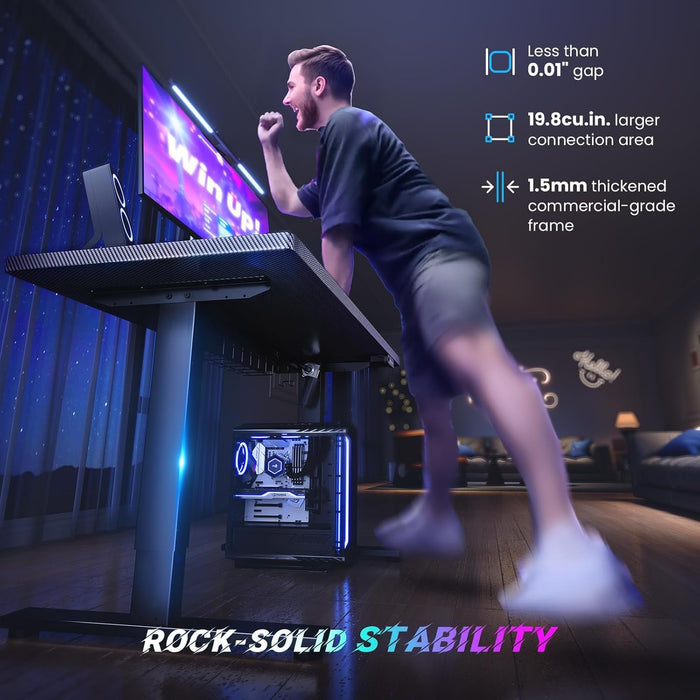 Electric Standing Desk Adjustable - 48 X 24 Inch Sit Stand up Desk with Cable Management - 3 Memory Preset Adjustable Height Table - ShipItFurniture