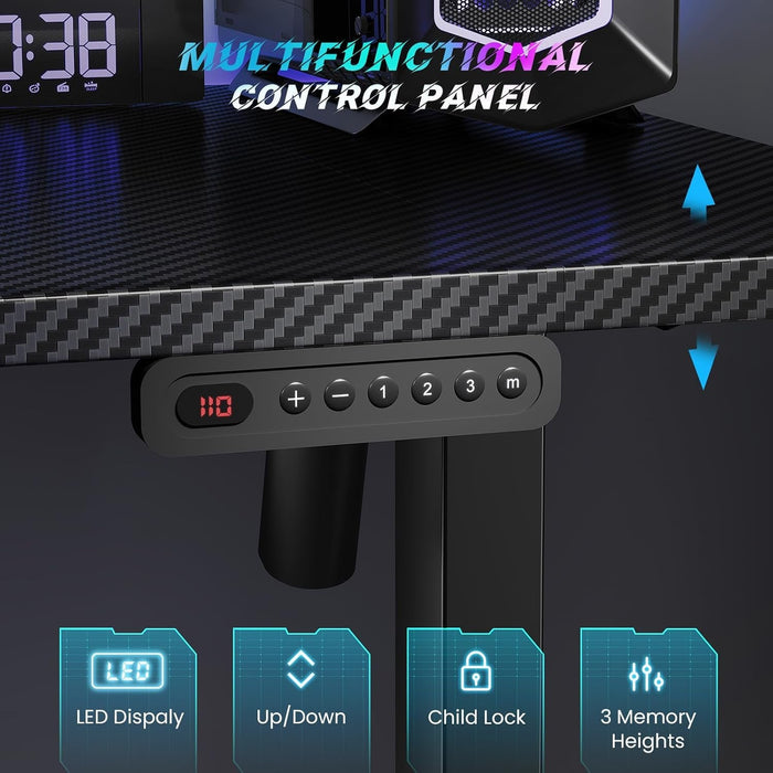 Electric Standing Desk Adjustable - 48 X 24 Inch Sit Stand up Desk with Cable Management - 3 Memory Preset Adjustable Height Table - ShipItFurniture