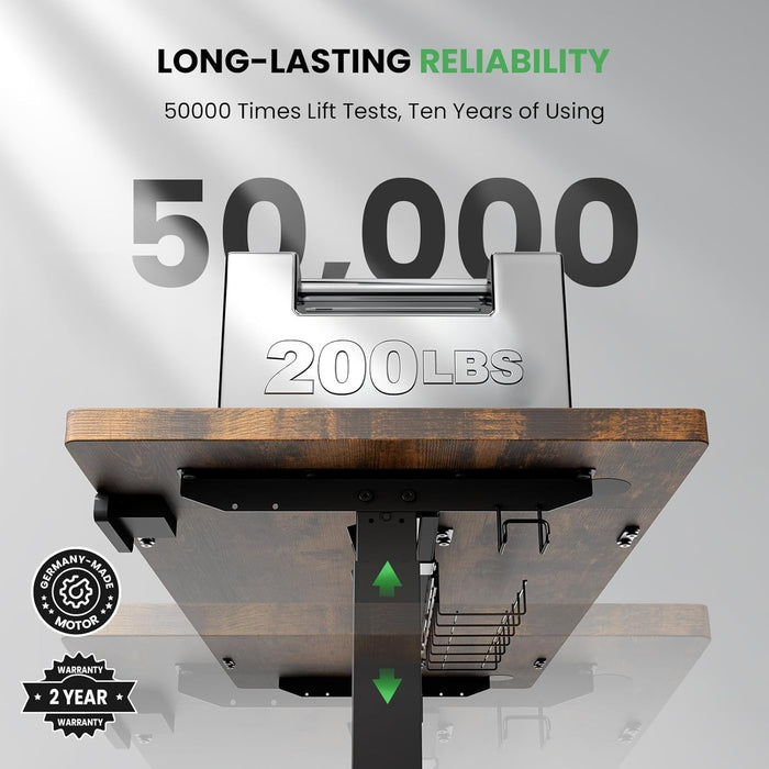 Electric Standing Desk Adjustable - 48 X 24 Inch Sit Stand up Desk with Cable Management - 3 Memory Preset Adjustable Height Table - ShipItFurniture