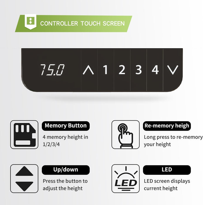 Electric Standing Desk Dual Motors Height Adjustable Curved Design - ShipItFurniture