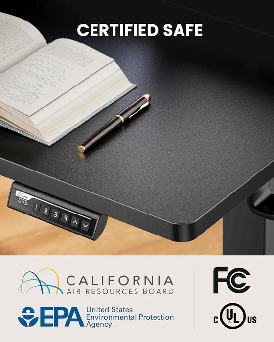 Electric Standing Desk with Adjustable Height Keyboard Tray - ShipItFurniture