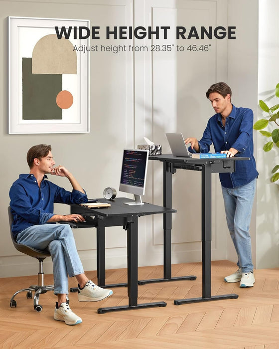 Electric Standing Desk with Adjustable Height Keyboard Tray - ShipItFurniture