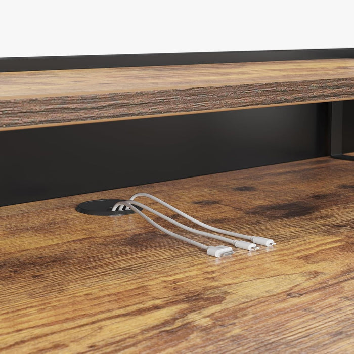 Electric Standing Desk With Drawers Adjustable Height Feature - ShipItFurniture