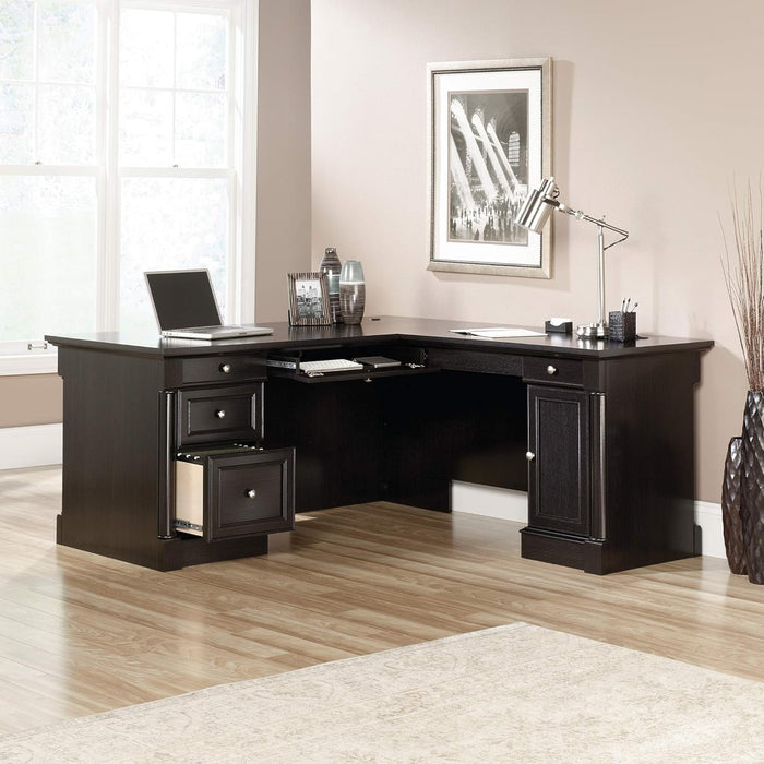 Elegant L - Shaped Desk with Spacious Surface in Wind Oak - ShipItFurniture