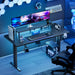 Ergonomic 63 Inch Gaming Desk With LED Lights - ShipItFurniture
