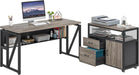 Executive Office Computer Desk and Mobile File Cabinet - ShipItFurniture