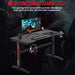 Extra Large Ergonomic Gaming Desk with Cup Holder - ShipItFurniture
