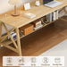 Extra Long Solid Wood Desk with Bookshelf Storage - ShipItFurniture