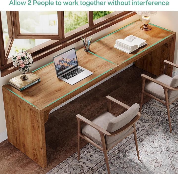 Extra Long Wooden Computer Desk for Home Office - ShipItFurniture