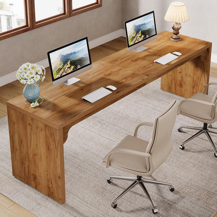 Extra Long Wooden Computer Desk for Home Office - ShipItFurniture