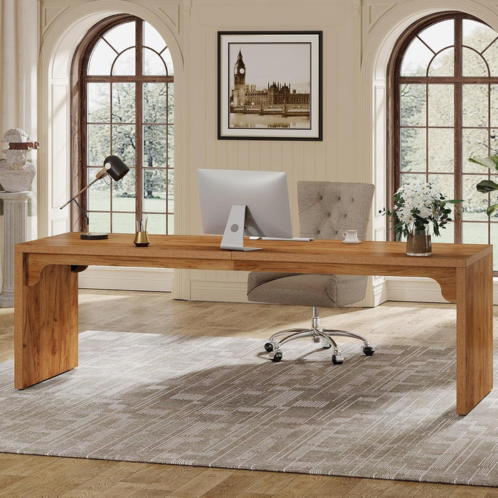 Extra Long Wooden Computer Desk for Home Office - ShipItFurniture