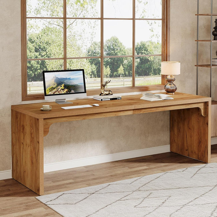 Extra Long Wooden Computer Desk for Home Office - ShipItFurniture
