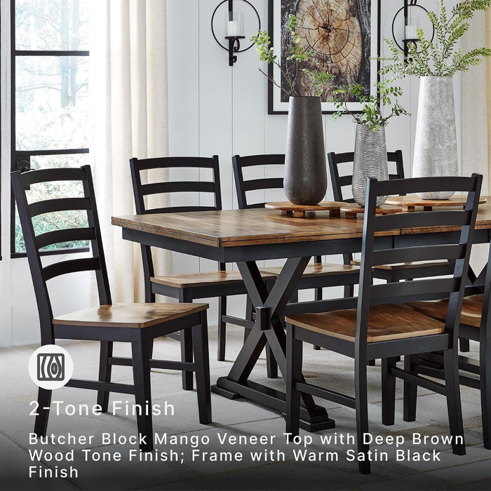 Signature Design by Ashley Wildenauer Extendable Dining Table, Farmhouse
