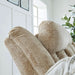 Tip-Off Classic Wall Hugger Power Reclining Sofa with Adjustable Headrest and USB Ports, Light Brown