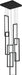 Black 6 Rings Rectangular Chandeliers LED Dimmable