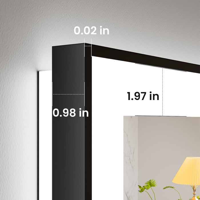 28"X36" LED Bathroom Mirror, Frontlit&Backlit, Controlled Separately