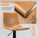 Adjustable Bar Stools Set of 4, Modern Faux Leather Swivel Barstools