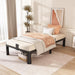10 Inch Twin Metal Bed Frame with Rounded Corner,Mattress Retainer