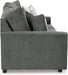 Stairatt Casual Sofa with Flared Arms, Gray