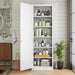 Lockable Metal Locker Cabinet Narrow White Storage