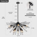 Black 33 Inch Sputnik Chandelier Contemporary Dining